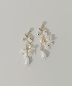 SMELLY / スメリー ピアス・イヤリング | ドロップパールフラワーイヤリング