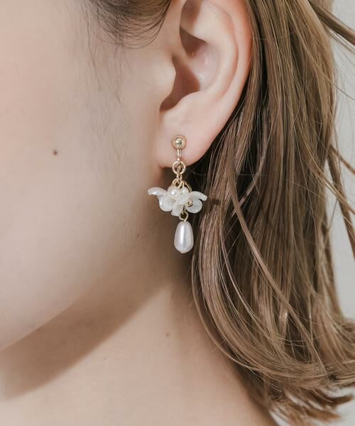 SMELLY / スメリー ピアス・イヤリング | ドロップパールフラワーイヤリング | 詳細4