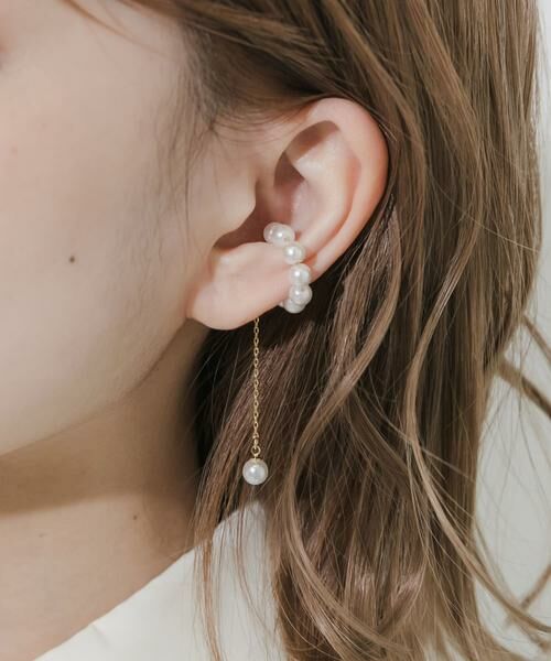 SMELLY / スメリー ピアス・イヤリング | パールチェーンイヤカフ | 詳細1