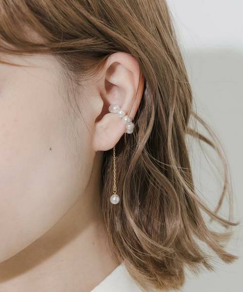 SMELLY / スメリー ピアス・イヤリング | パールチェーンイヤカフ | 詳細2