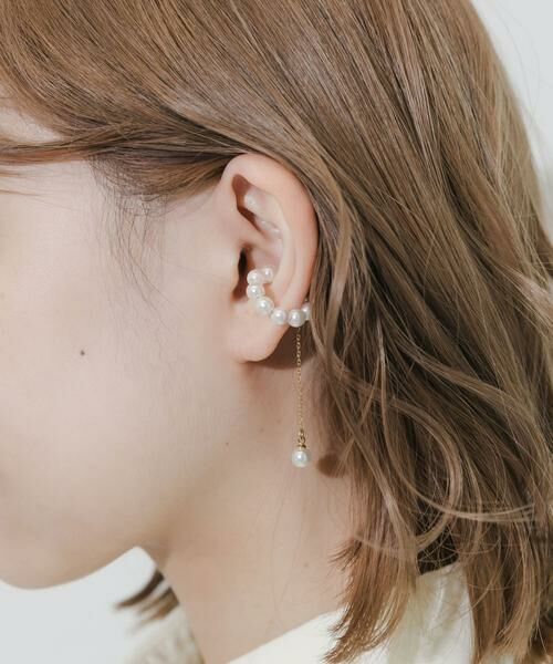 SMELLY / スメリー ピアス・イヤリング | パールチェーンイヤカフ | 詳細3