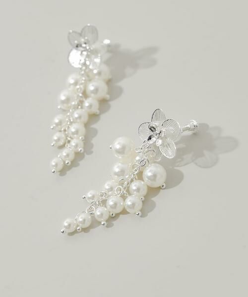 SMELLY / スメリー ピアス・イヤリング | フラワーパールスウィングイヤリング | 詳細1