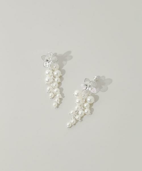 SMELLY / スメリー ピアス・イヤリング | フラワーパールスウィングイヤリング | 詳細2