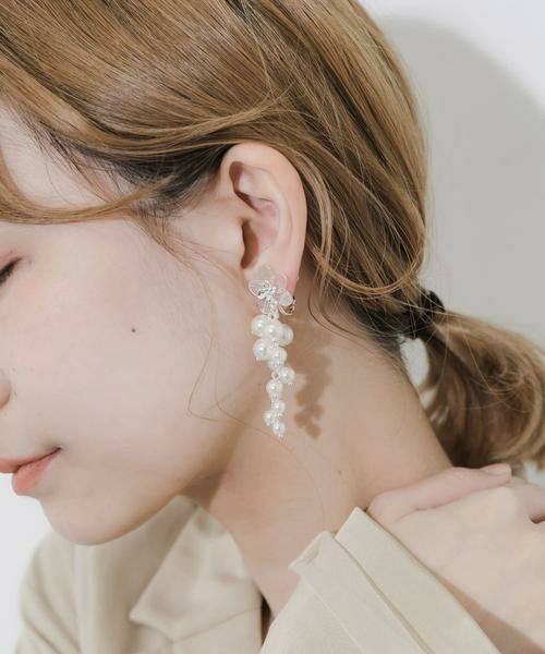 SMELLY / スメリー ピアス・イヤリング | フラワーパールスウィングイヤリング | 詳細5