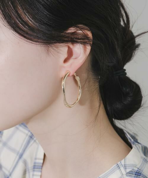 SMELLY / スメリー ピアス・イヤリング | ニュアンスメタルビッグフープイヤリング | 詳細2