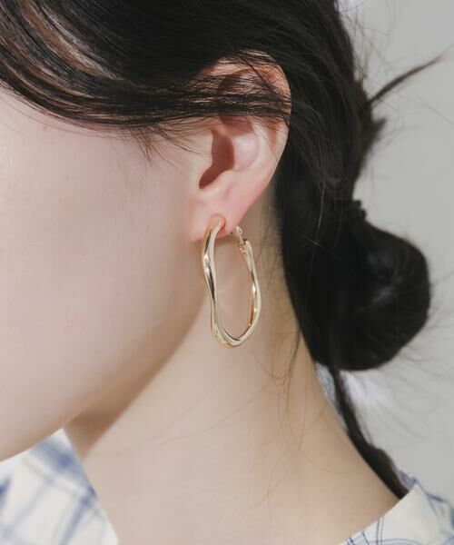 SMELLY / スメリー ピアス・イヤリング | ニュアンスメタルビッグフープイヤリング | 詳細3