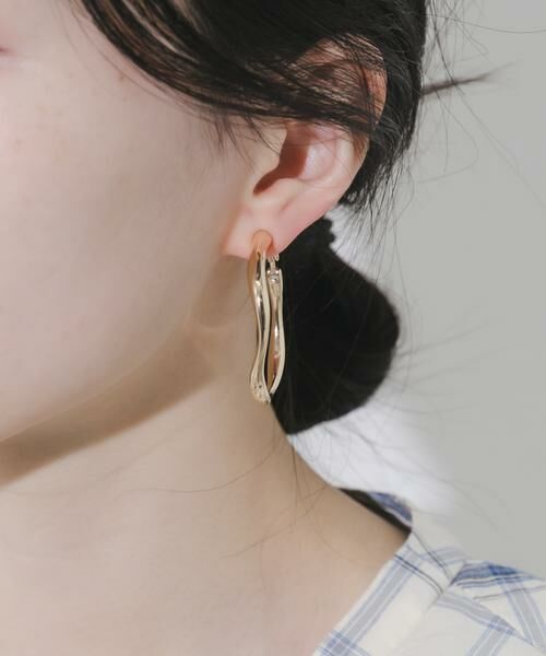 SMELLY / スメリー ピアス・イヤリング | ニュアンスメタルビッグフープイヤリング | 詳細4