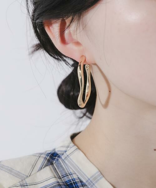 SMELLY / スメリー ピアス・イヤリング | ニュアンスメタルビッグフープイヤリング | 詳細5