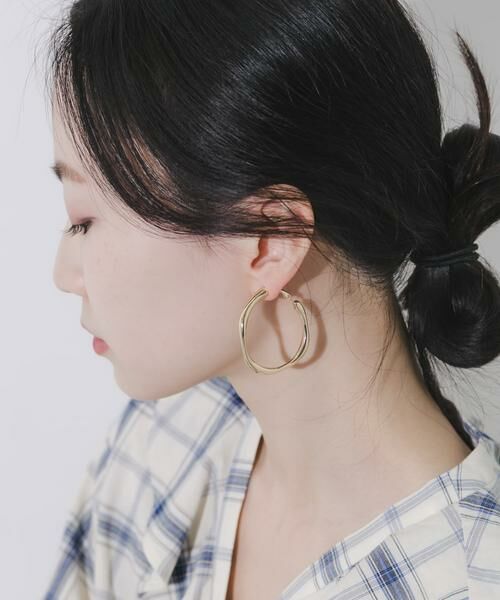 SMELLY / スメリー ピアス・イヤリング | ニュアンスメタルビッグフープイヤリング | 詳細6