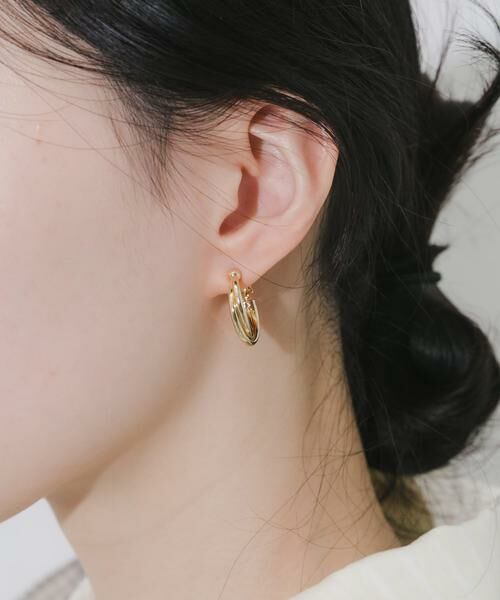 SMELLY / スメリー ピアス・イヤリング | ダブルラインフープイヤリング | 詳細2