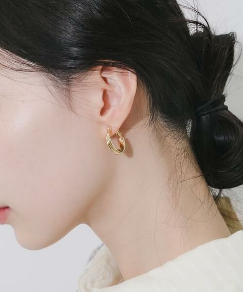 SMELLY / スメリー ピアス・イヤリング | ダブルラインフープイヤリング | 詳細3