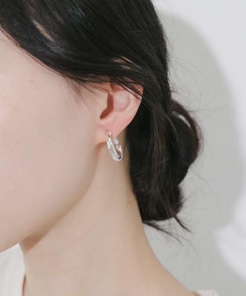 SMELLY / スメリー ピアス・イヤリング | ダブルラインフープイヤリング | 詳細6