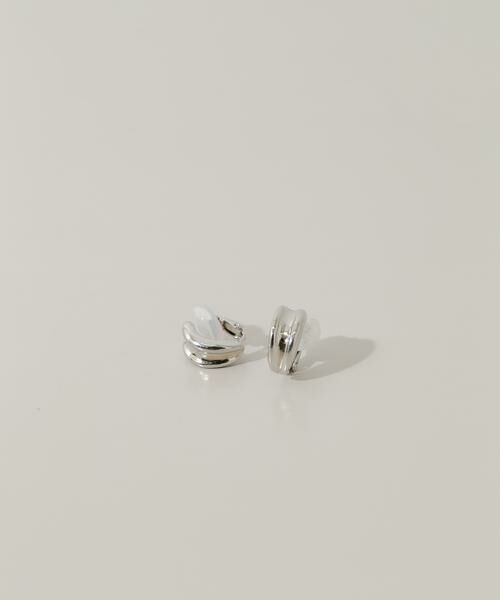 SMELLY / スメリー ピアス・イヤリング | メタルカーブラインイヤリング（シルバー）