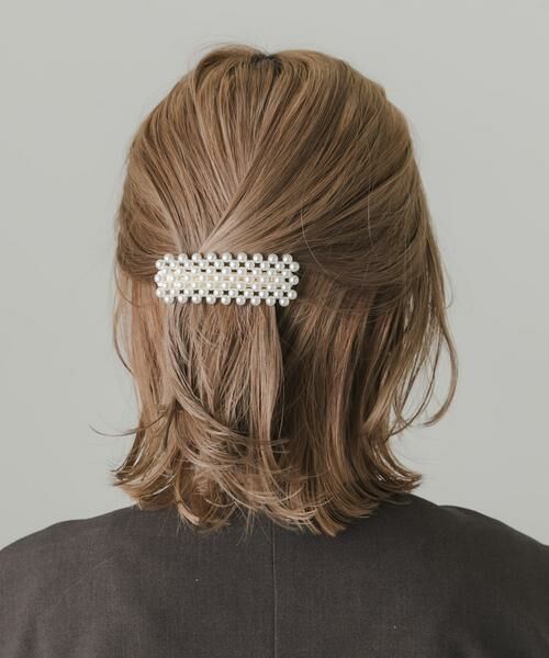 SMELLY / スメリー カチューシャ・カチューム・その他 | パールワイドバレッタ（ホワイト系その他）