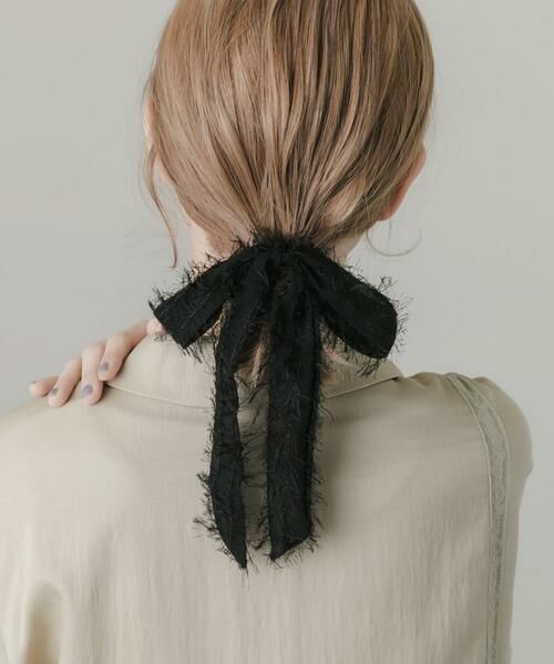 SMELLY / スメリー ヘアゴム・シュシュ | シアーフリンジリボンヘアカフ | 詳細2