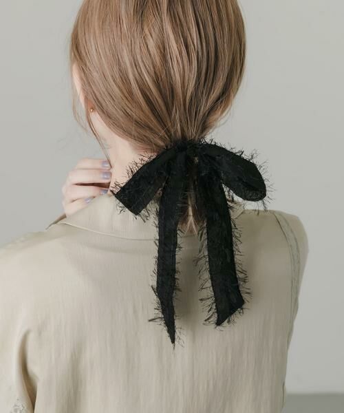 SMELLY / スメリー ヘアゴム・シュシュ | シアーフリンジリボンヘアカフ | 詳細3