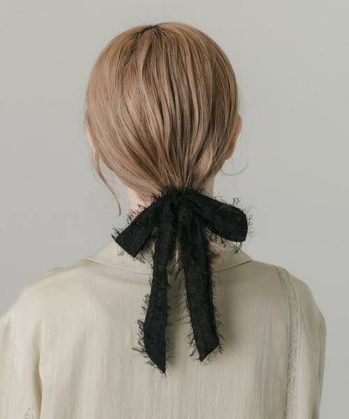 SMELLY / スメリー ヘアゴム・シュシュ | シアーフリンジリボンヘアカフ | 詳細5