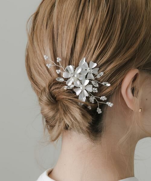 SMELLY / スメリー カチューシャ・カチューム・その他 | メタルフラワーモチーフヘアクリップ | 詳細1