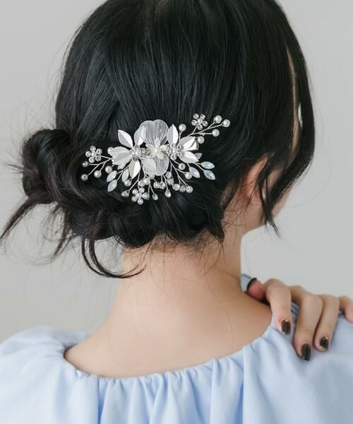 SMELLY / スメリー カチューシャ・カチューム・その他 | メタルリーフモチーフヘアクリップ（シルバー系その他）