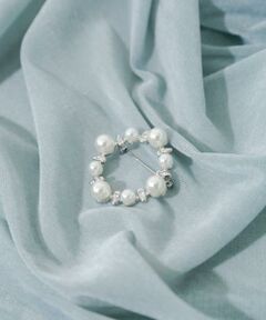 SMELLY / スメリー ブローチ・コサージュ | パールビジューラウンドブローチ