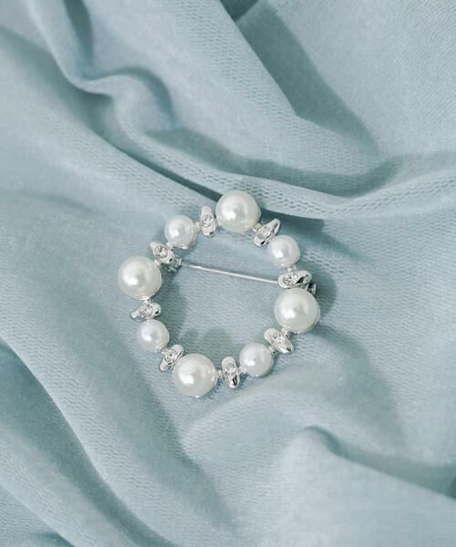 SMELLY / スメリー ブローチ・コサージュ | パールビジューラウンドブローチ | 詳細1