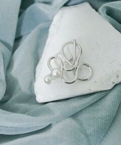 SMELLY / スメリー ブローチ・コサージュ | メタルラインポイントパールブローチ