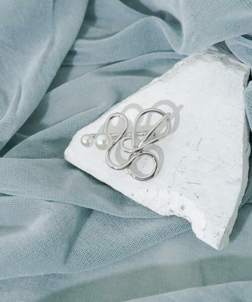 SMELLY / スメリー ブローチ・コサージュ | メタルラインポイントパールブローチ | 詳細1