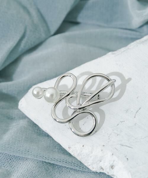 SMELLY / スメリー ブローチ・コサージュ | メタルラインポイントパールブローチ | 詳細2