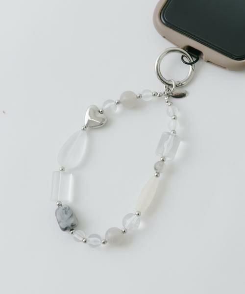 SMELLY / スメリー キーホルダー・ストラップ | クリアビーズモチーフキーチェーン（グレー系その他）