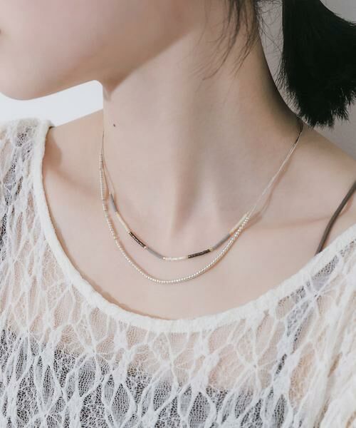 SMELLY / スメリー ネックレス・ペンダント・チョーカー | ミックスビーズレイヤードネックレス（シルバー系その他）