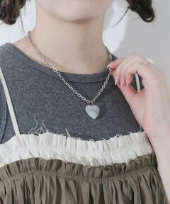 SMELLY / スメリー ネックレス・ペンダント・チョーカー | ステンレスマーブルハートトップネックレス