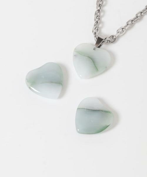SMELLY / スメリー ネックレス・ペンダント・チョーカー | ステンレスマーブルハートトップネックレス | 詳細11