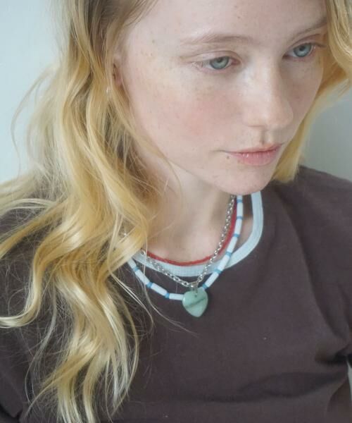 SMELLY / スメリー ネックレス・ペンダント・チョーカー | ステンレスマーブルハートトップネックレス | 詳細4