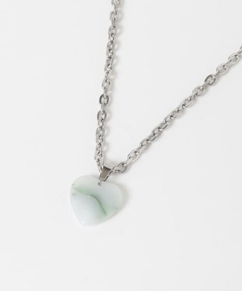 SMELLY / スメリー ネックレス・ペンダント・チョーカー | ステンレスマーブルハートトップネックレス | 詳細8