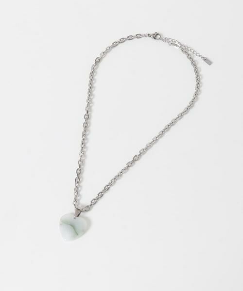 SMELLY / スメリー ネックレス・ペンダント・チョーカー | ステンレスマーブルハートトップネックレス | 詳細9