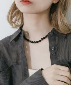 SMELLY / スメリー ネックレス・ペンダント・チョーカー | ステンレスブラックウッドビーズネックレス