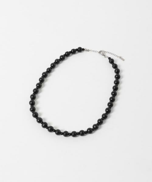 SMELLY / スメリー ネックレス・ペンダント・チョーカー | ステンレスブラックウッドビーズネックレス | 詳細4