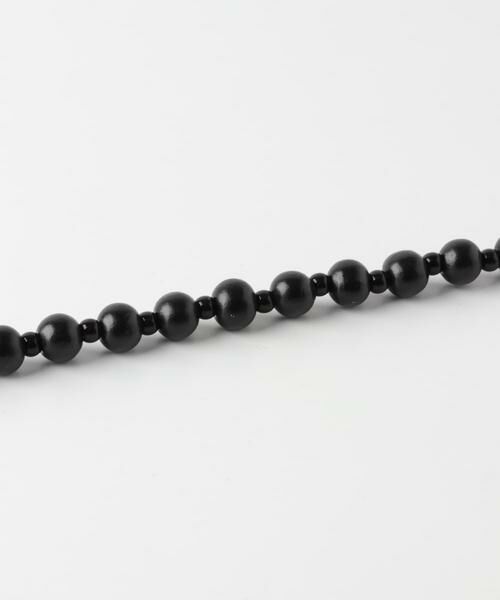 SMELLY / スメリー ネックレス・ペンダント・チョーカー | ステンレスブラックウッドビーズネックレス | 詳細5