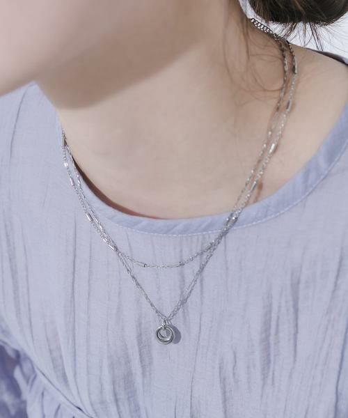 SMELLY / スメリー ネックレス・ペンダント・チョーカー | ステンレスラウンドトップ2セットネックレス | 詳細4