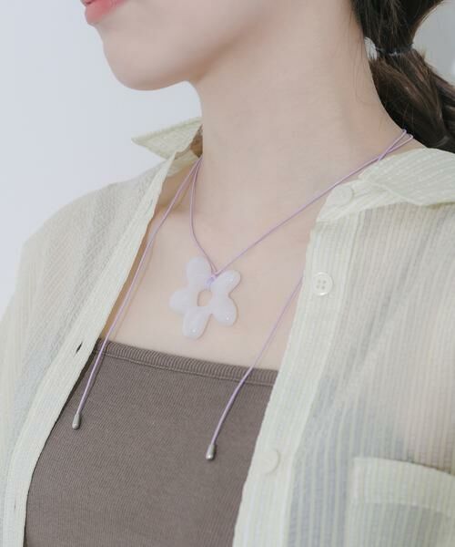 SMELLY / スメリー ネックレス・ペンダント・チョーカー | フラワートップカラーコードチョーカー（パープル系その他）