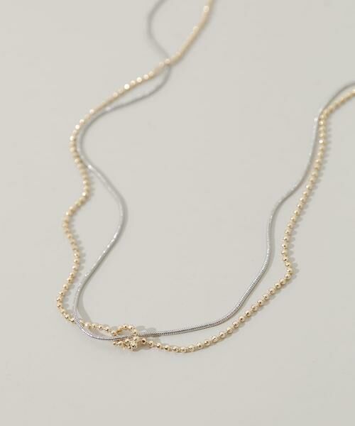 SMELLY / スメリー ネックレス・ペンダント・チョーカー | コンビチェーンノットレイヤードネックレス | 詳細2