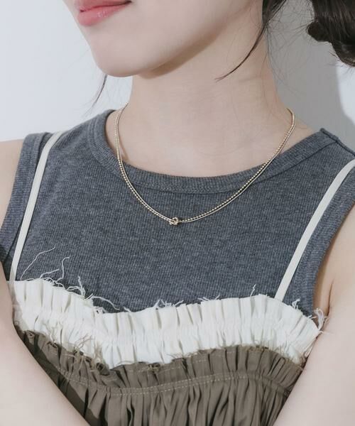 SMELLY / スメリー ネックレス・ペンダント・チョーカー | コンビチェーンノットレイヤードネックレス | 詳細3