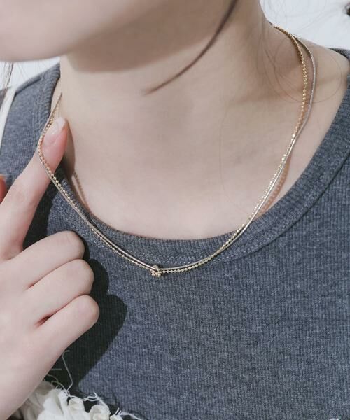 SMELLY / スメリー ネックレス・ペンダント・チョーカー | コンビチェーンノットレイヤードネックレス | 詳細5