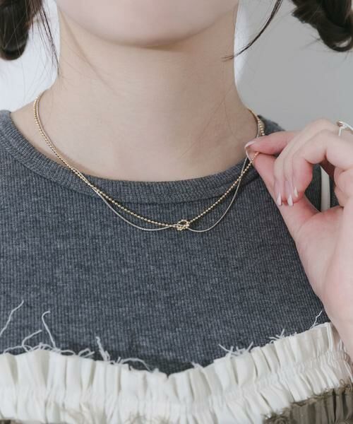SMELLY / スメリー ネックレス・ペンダント・チョーカー | コンビチェーンノットレイヤードネックレス | 詳細6