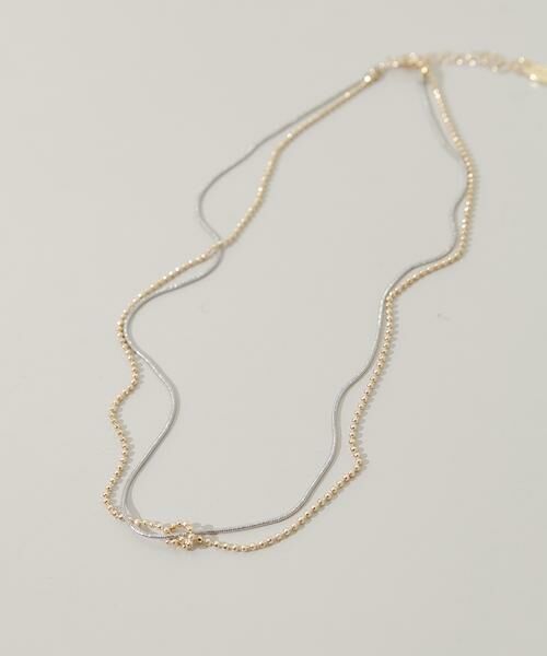 SMELLY / スメリー ネックレス・ペンダント・チョーカー | コンビチェーンノットレイヤードネックレス（ゴールド系その他）