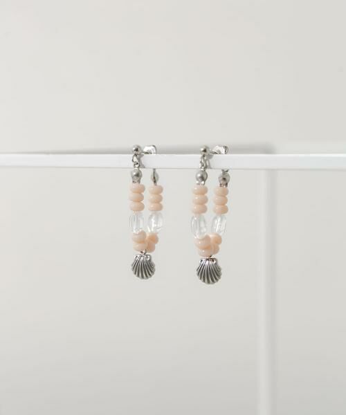 SMELLY / スメリー ピアス・イヤリング | ステンレスシェルモチーフビーズピアス | 詳細1