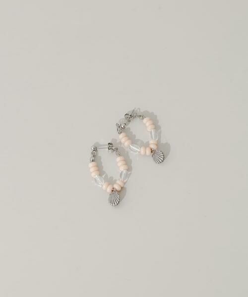 SMELLY / スメリー ピアス・イヤリング | ステンレスシェルモチーフビーズピアス | 詳細2
