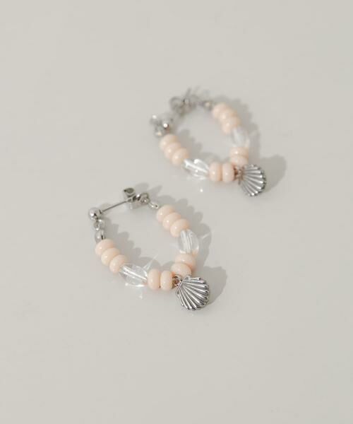 SMELLY / スメリー ピアス・イヤリング | ステンレスシェルモチーフビーズピアス | 詳細3