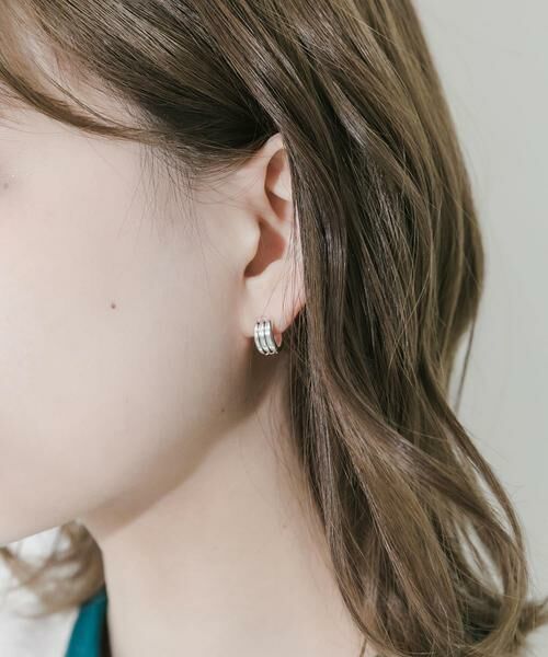 SMELLY / スメリー ピアス・イヤリング | スリーラインミニフープピアス | 詳細3