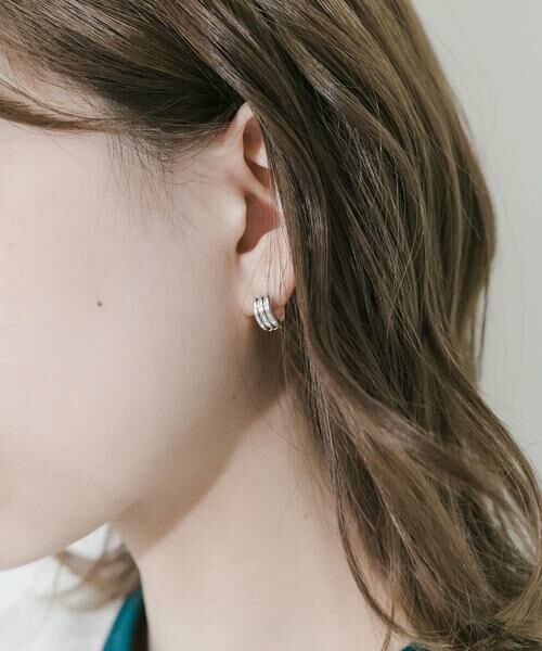 SMELLY / スメリー ピアス・イヤリング | スリーラインミニフープピアス | 詳細4